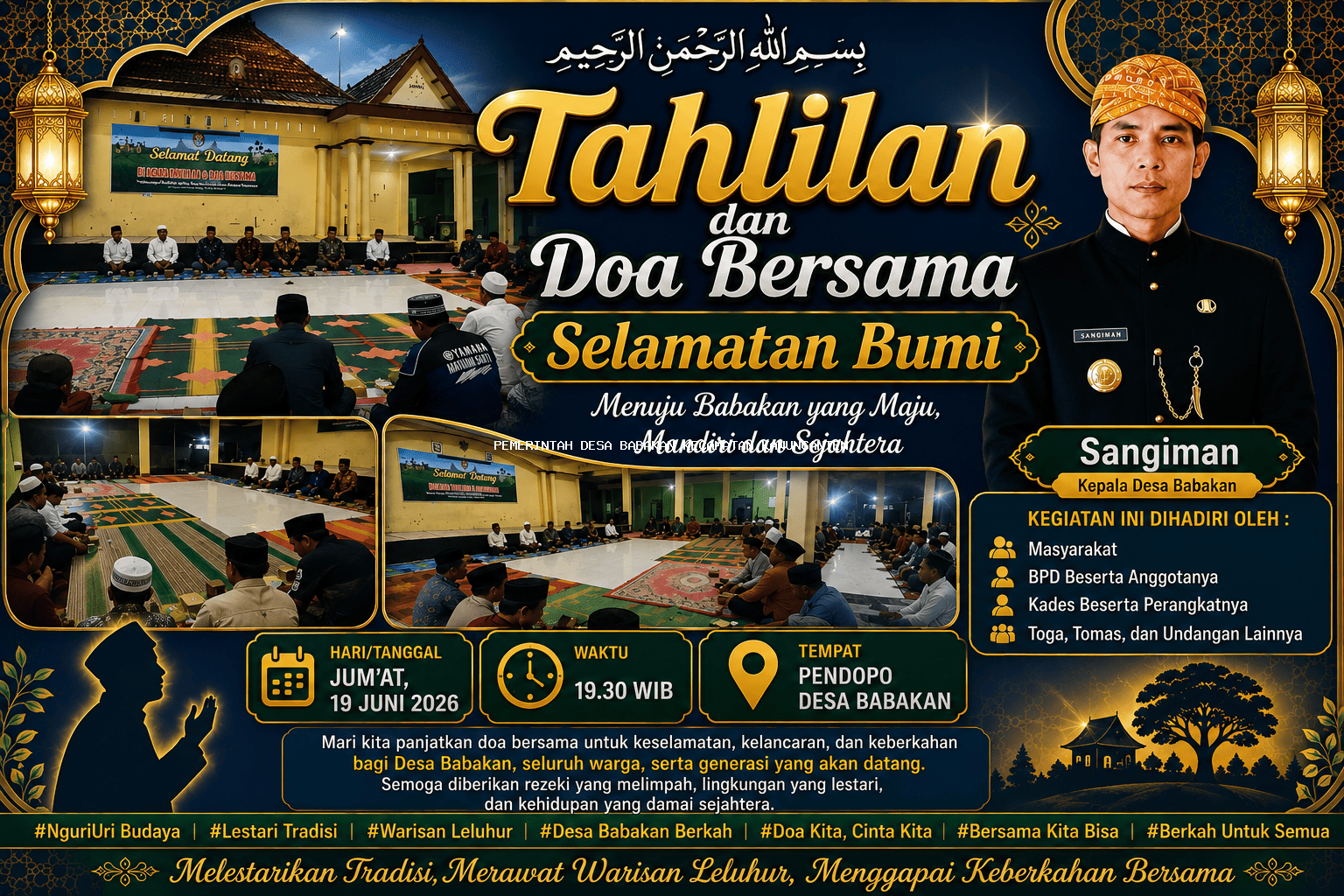Tahlilan dan Doa Bersama Selamatan Bumi Desa 