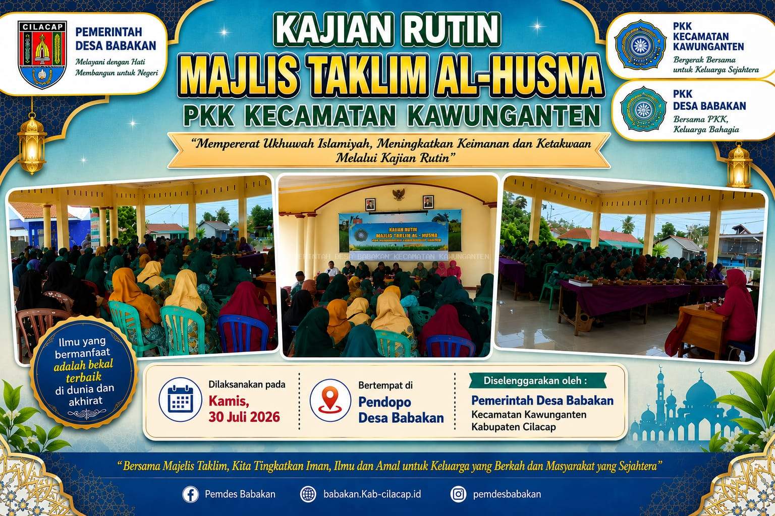 Kajian Rutin Majlis Taklim Al Husna PKK kecamatan kawunganten Tahun 2026