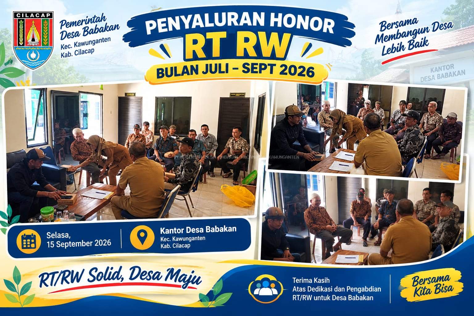 Penyaluran Honor RT/RW Desa Babakan bulan Juli-Sept 2026
